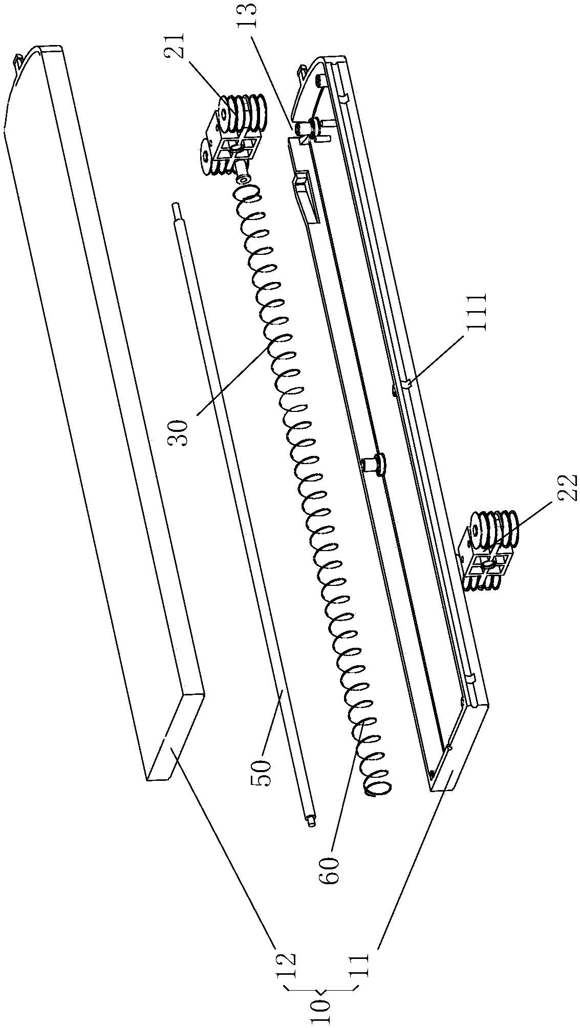 Automatic tail fiber storage device