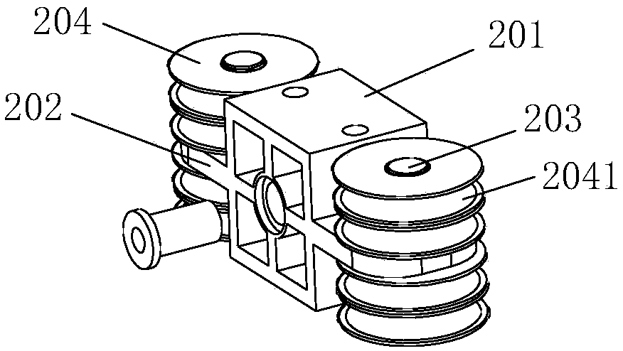 Automatic tail fiber storage device