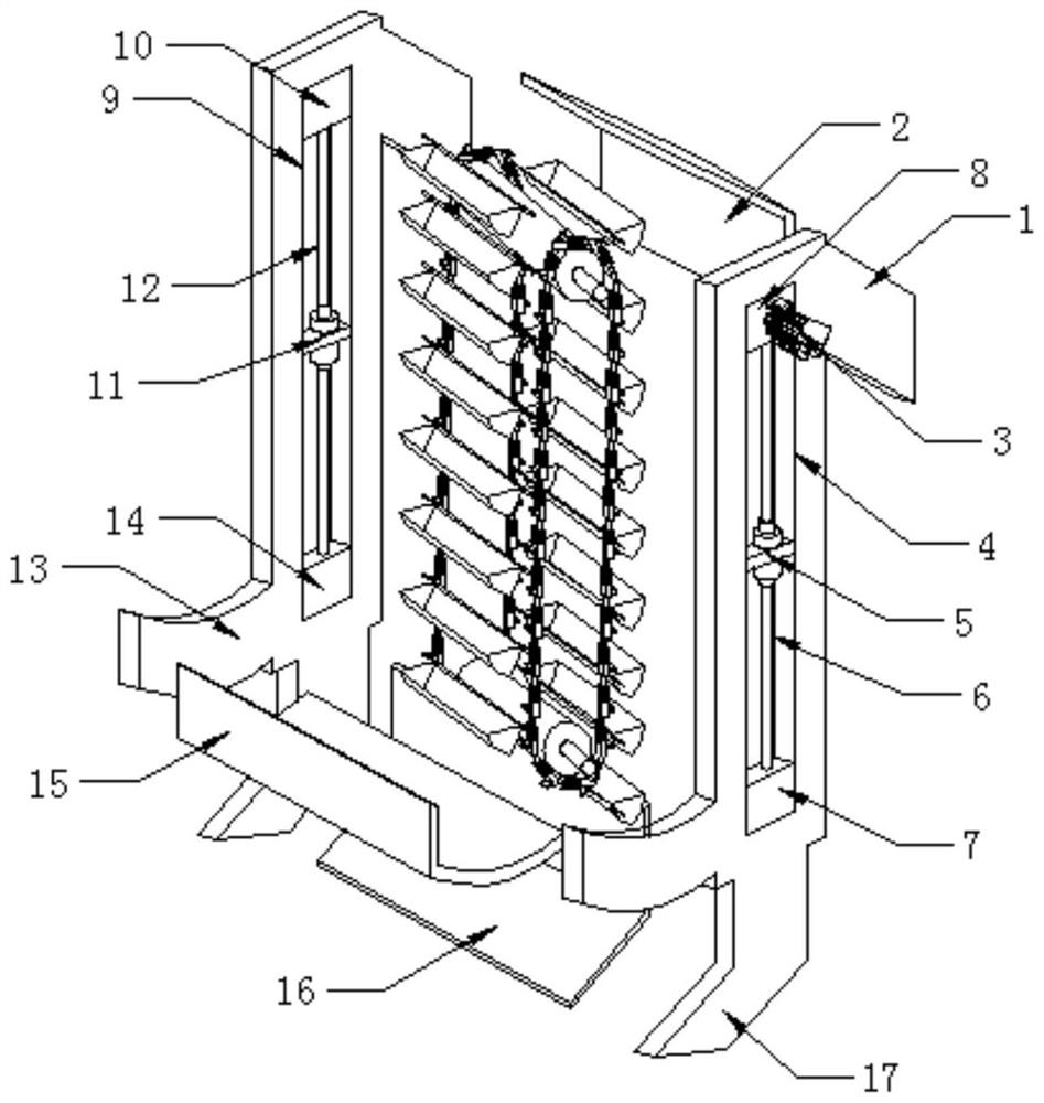 Bucket elevator for conveying of fire coal