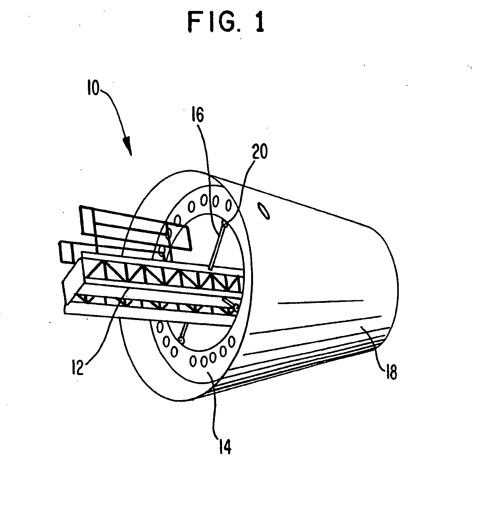 Rotating internal support apparatus and method for large hollow structures