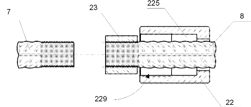 Adjustable steel bar thread connection device