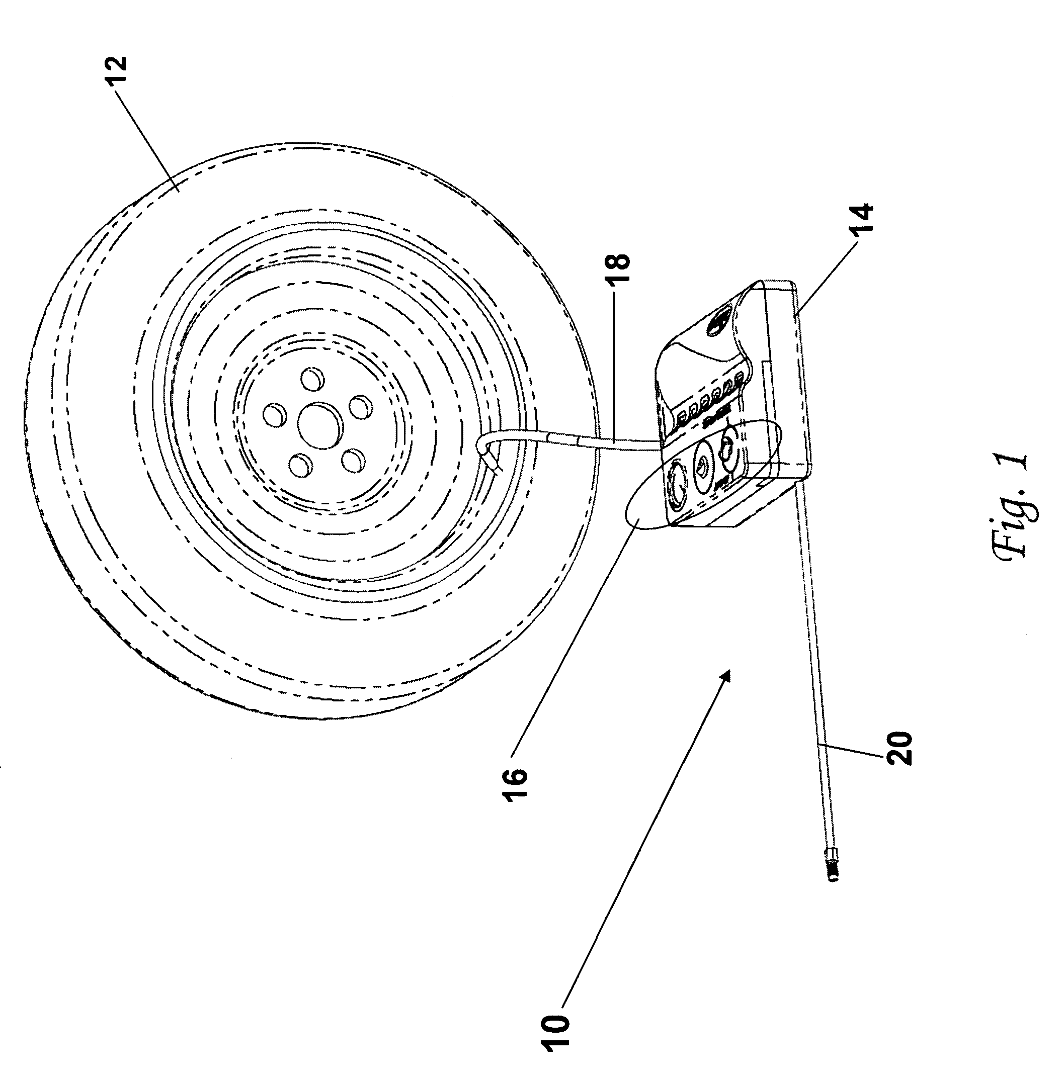 Integrated compressor-tire sealant injection device with large mouth sealant container