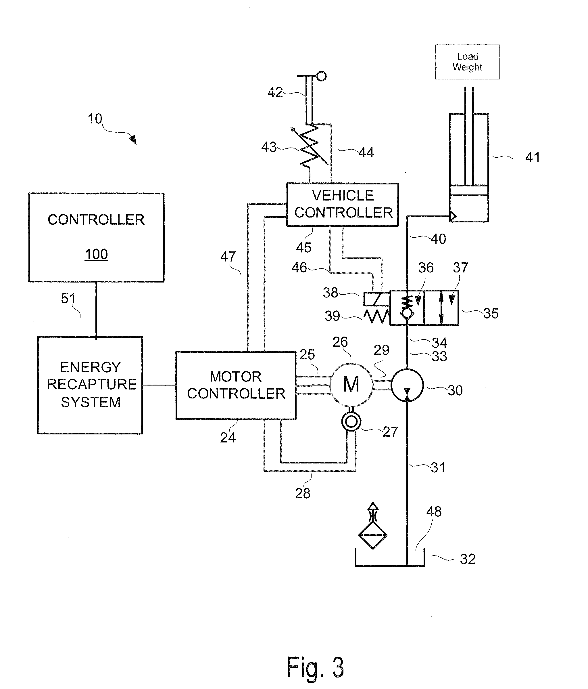 Energy recapture for an industrial vehicle