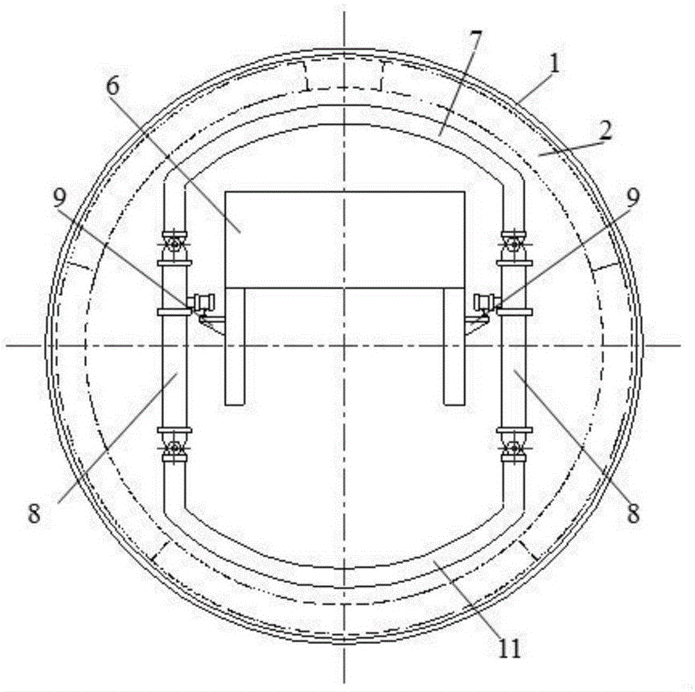 Rectangular shield tunnel lining-shaped rectification device and rectification method