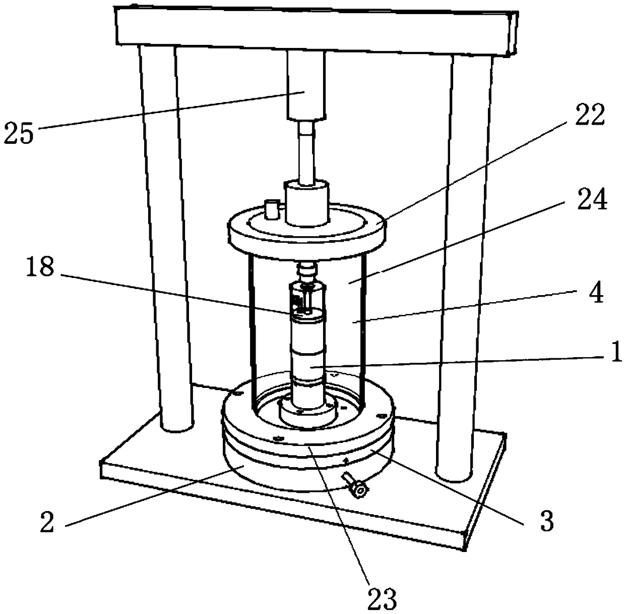 Novel column shear permeation testing device and testing method thereof