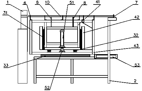 Stabilizer bar heating device with three-direction stepping conveying function