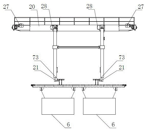 Large-scale equipment coating line automatic conveying system