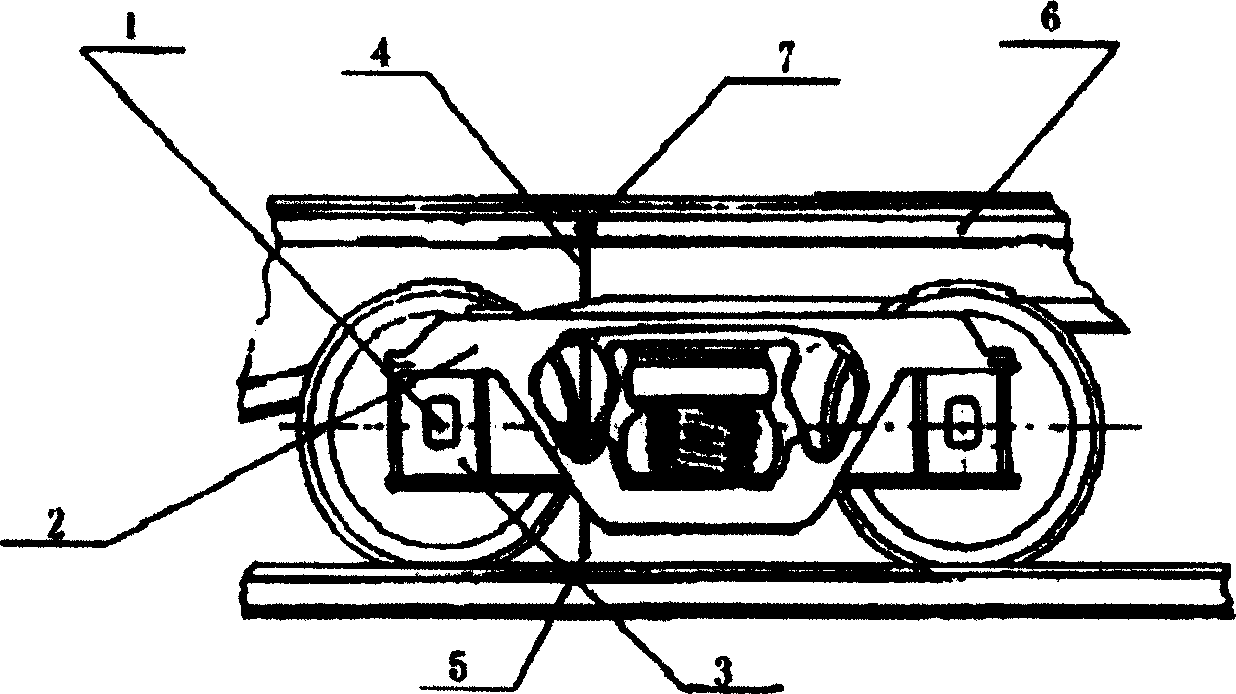 Automatic brake for train running off rails