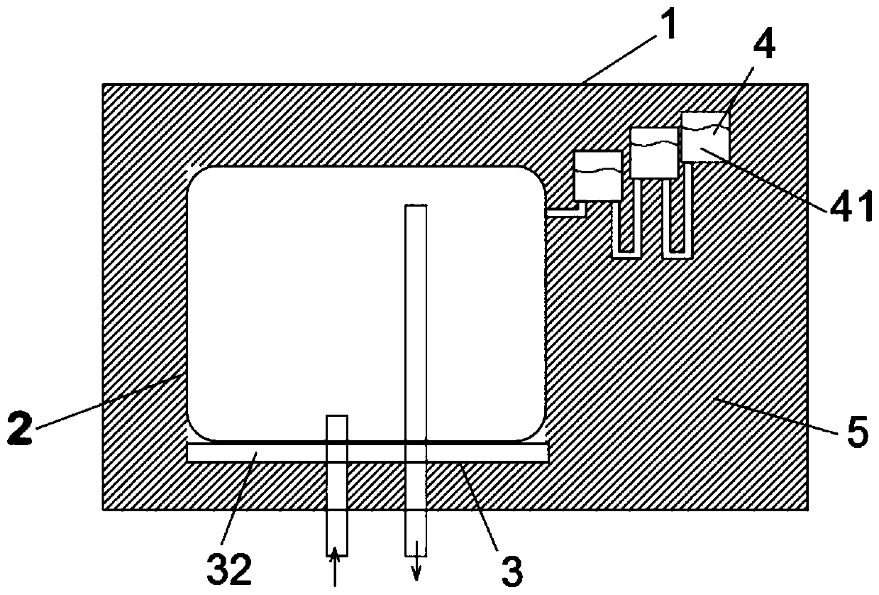 Square inner-container storage water heater