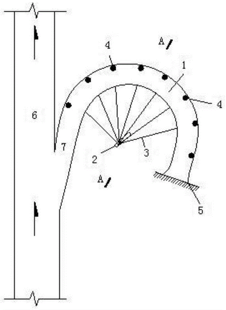 A ramp bridge structure and its construction method