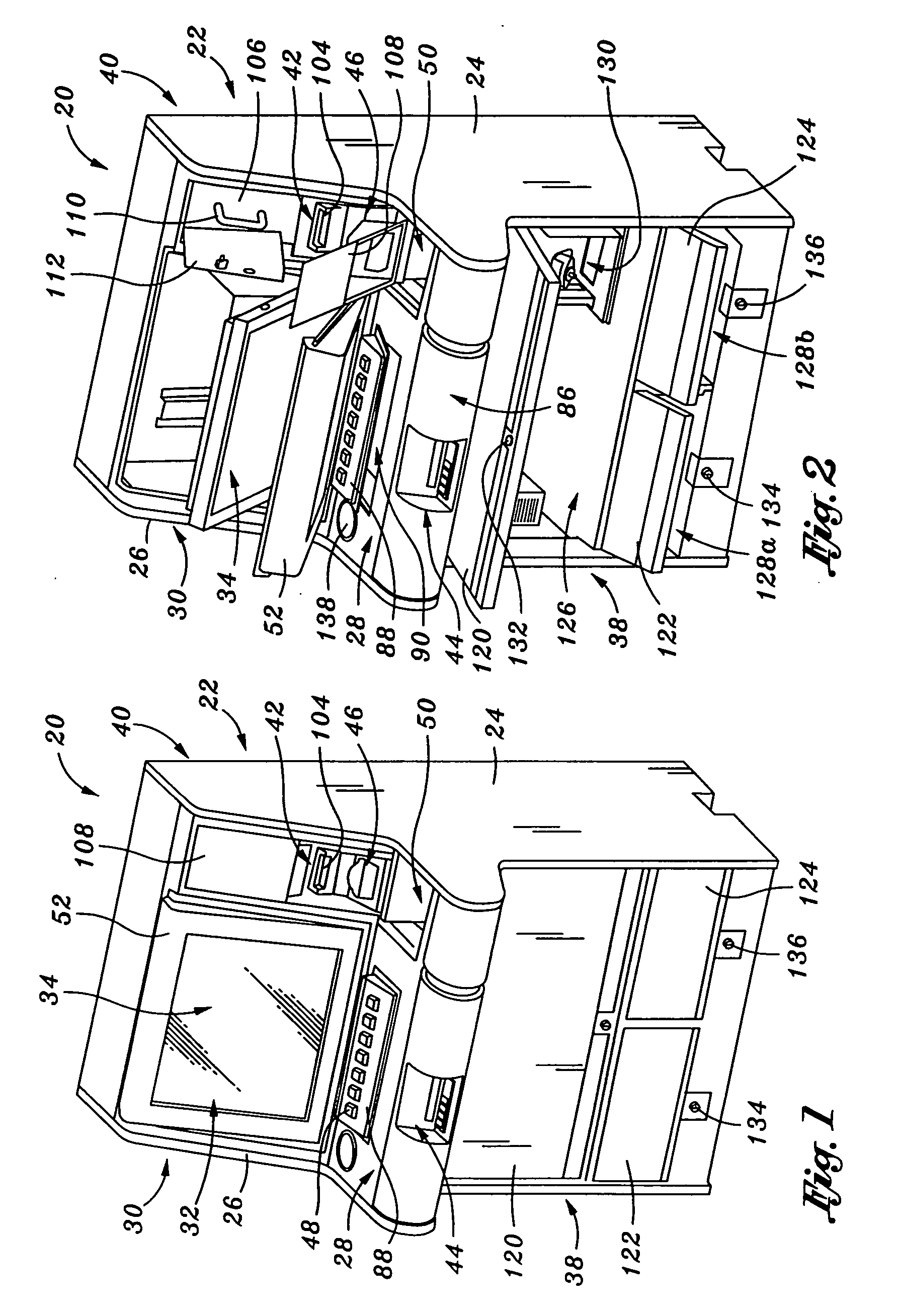 Gaming machine having components located in a bumper recess