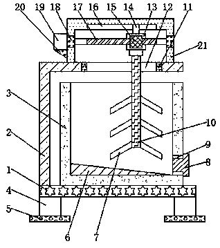 Plastic material stirring device convenient to use