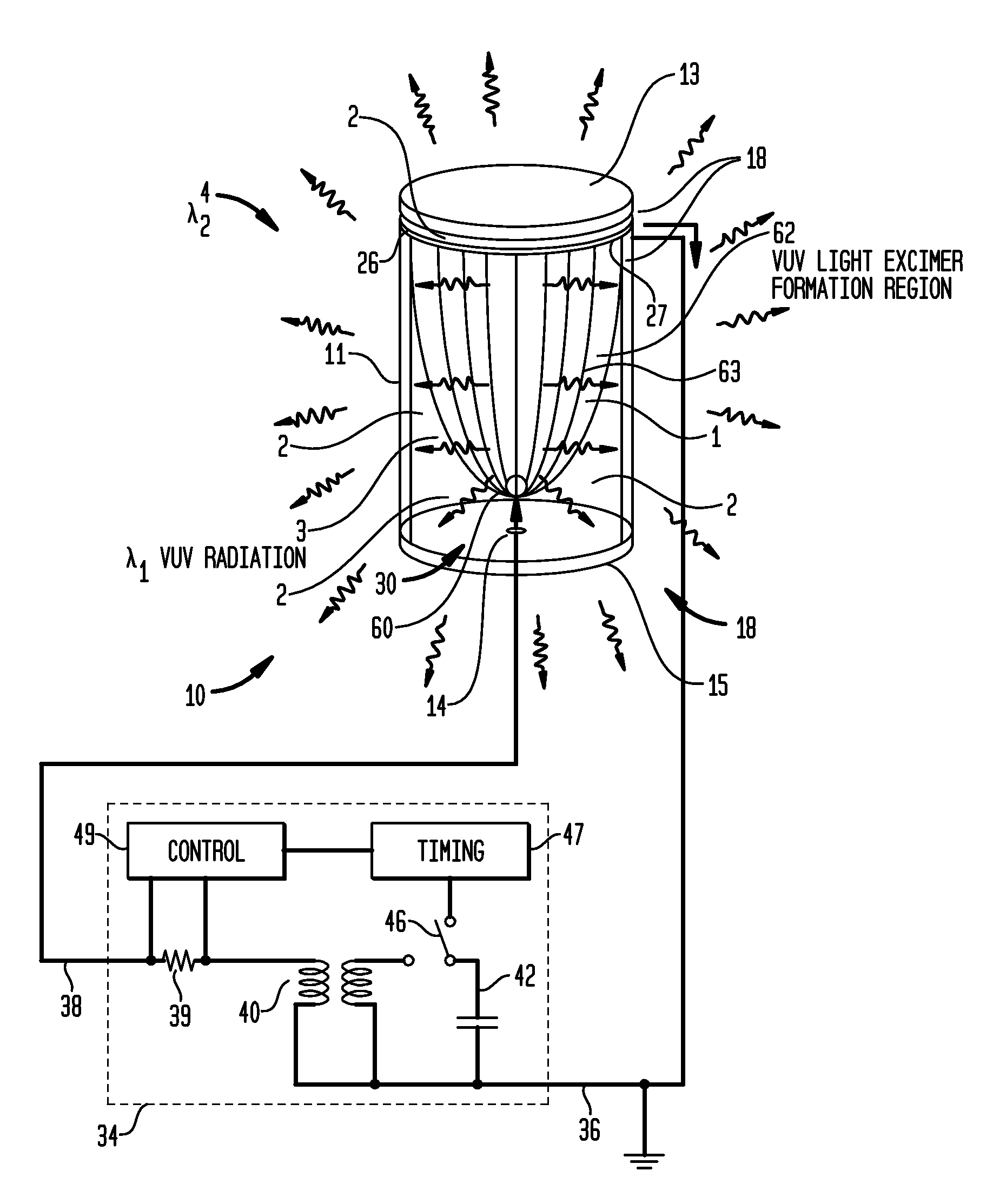 Fluorescent excimer lamps