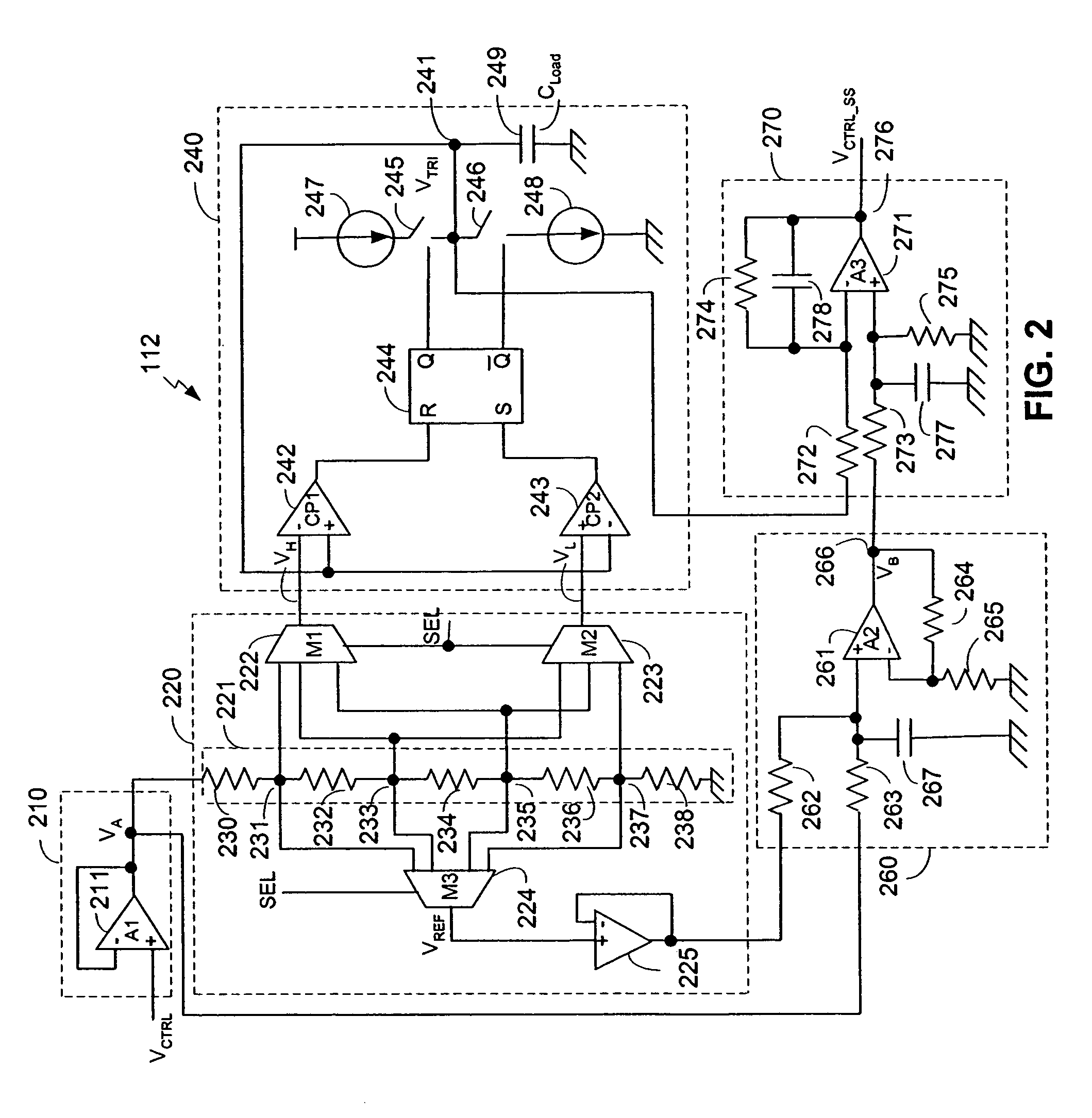 Analog implementation of spread spectrum frequency modulation in a programmable phase locked loop (PLL) system