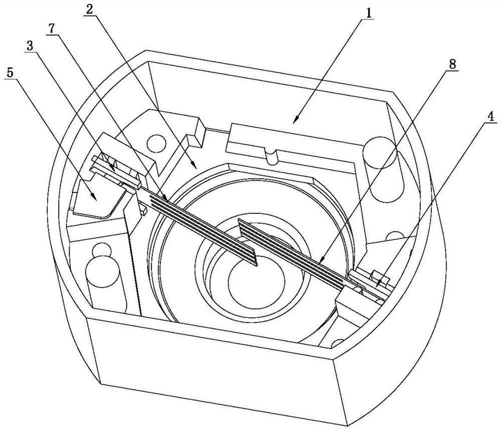 Built-in structure of motor grounding terminal