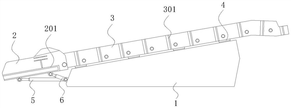 Loading mechanism for full-section rock loading and loader-digger with loading mechanism