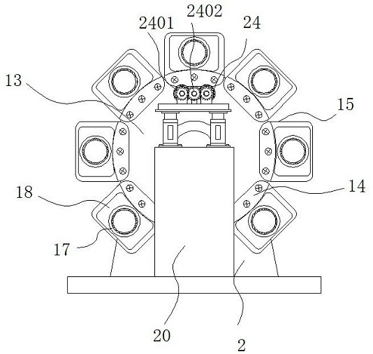 Glass decorative tube printing device with protection structure