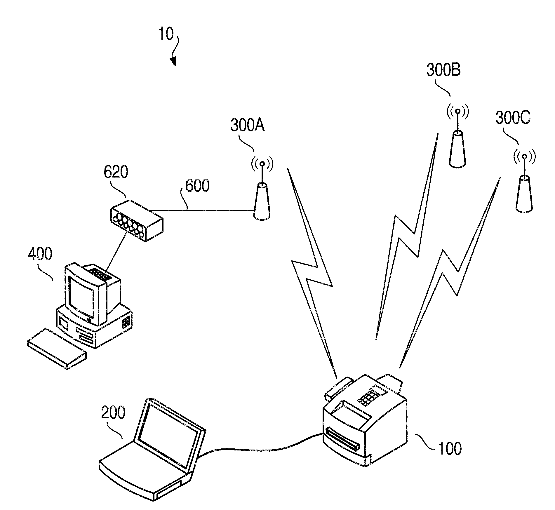 Wireless communication device, method to output identifier, and computer usable medium therefor