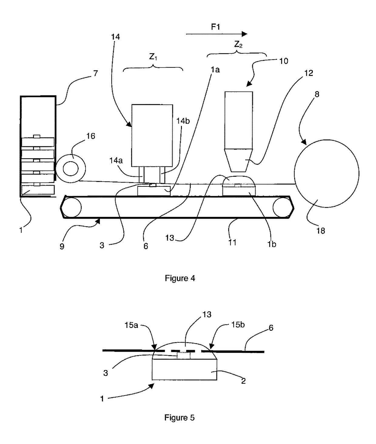 Method for assembling a microelectronic chip element on a wire element, and installation enabling assembly to be performed