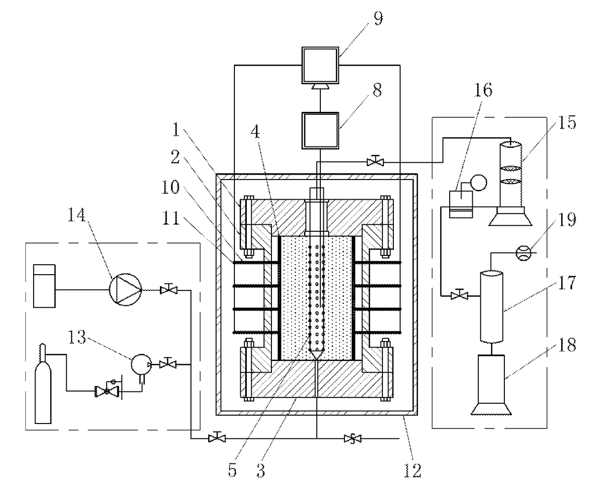 Experimental device and method for studying relationship between sediment yield behavior and radial deformation of porous media during exploitation of natural gas hydrates