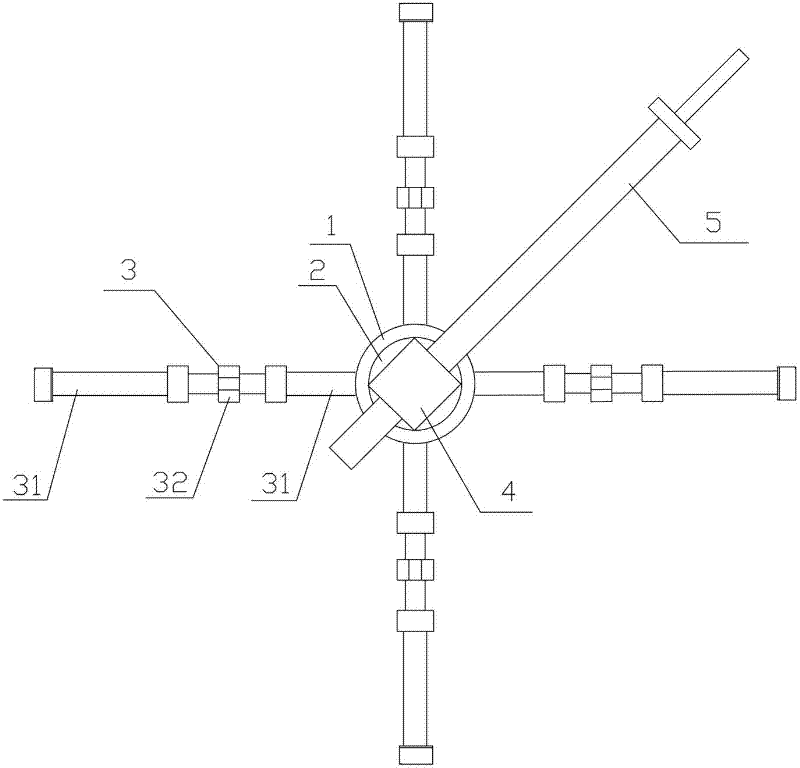 Portable large-sized flange plane survey meter