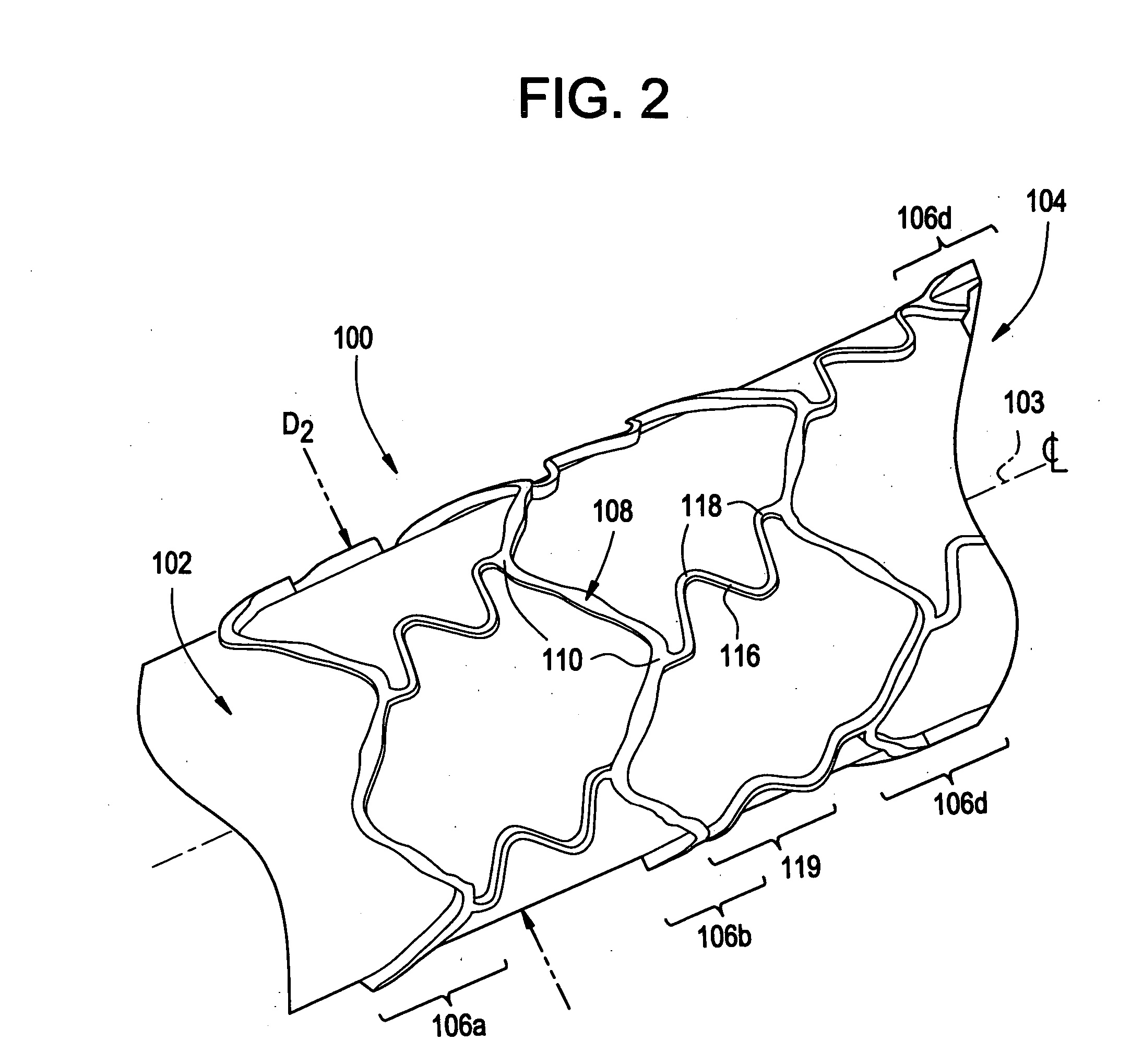 Intraluminal medical device having asymetrical members