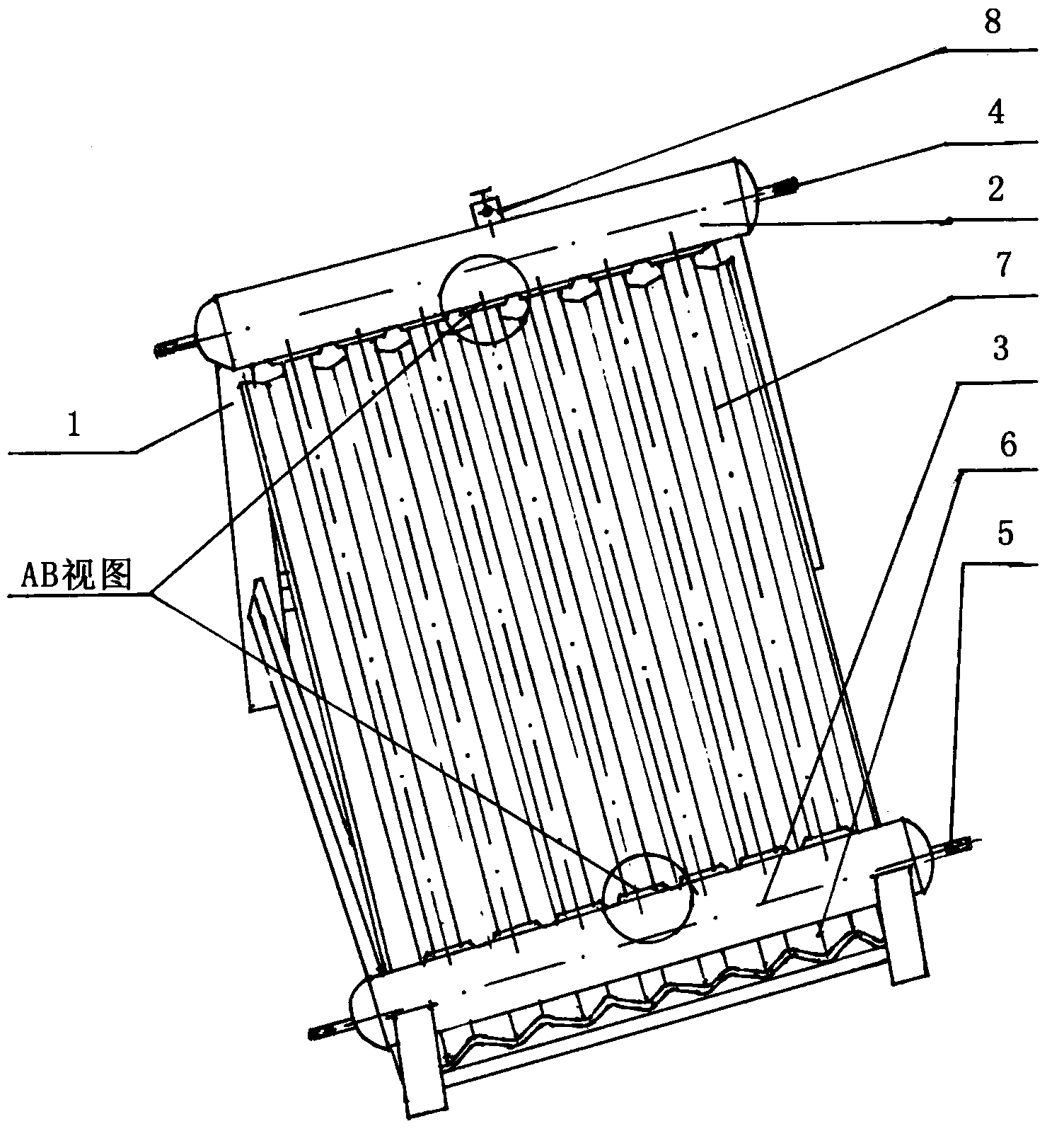 Photo-thermal mirror medium-high-temperature solar heat supply heating and heat collection device