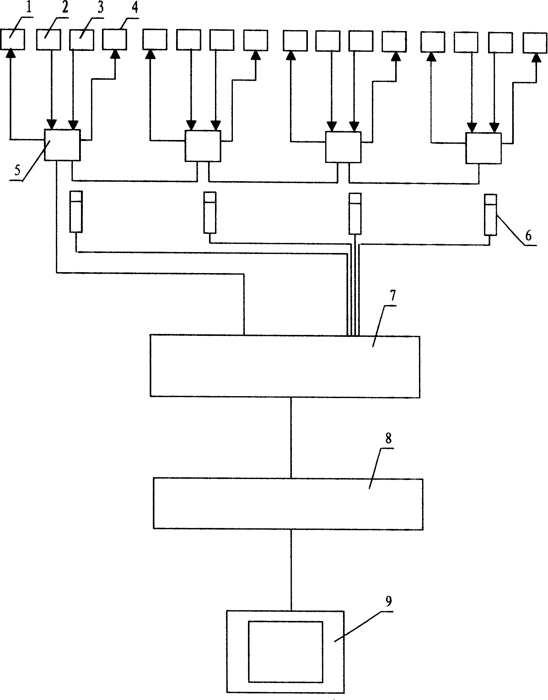 Card-brushing, currency-counting data character superposing device for bank control