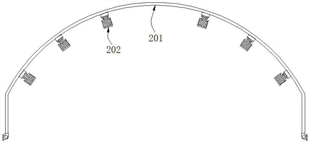 Air film building with rail type sliding snow removing structure