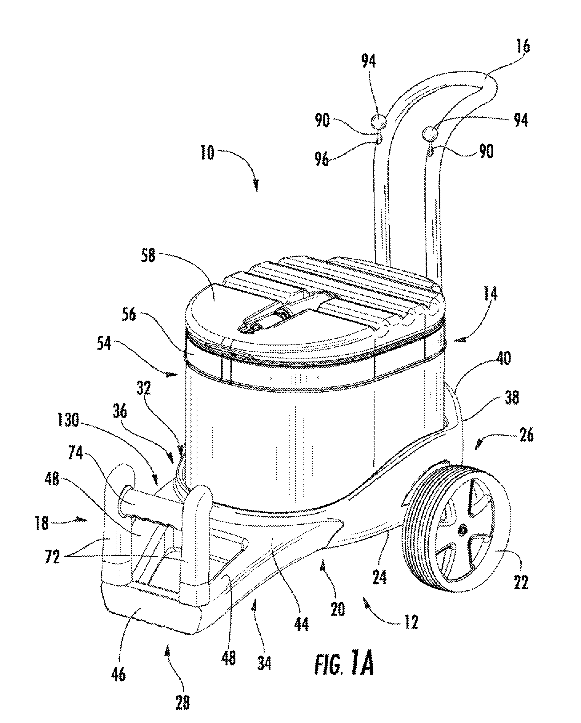 Travel cooler with cargo receiving area