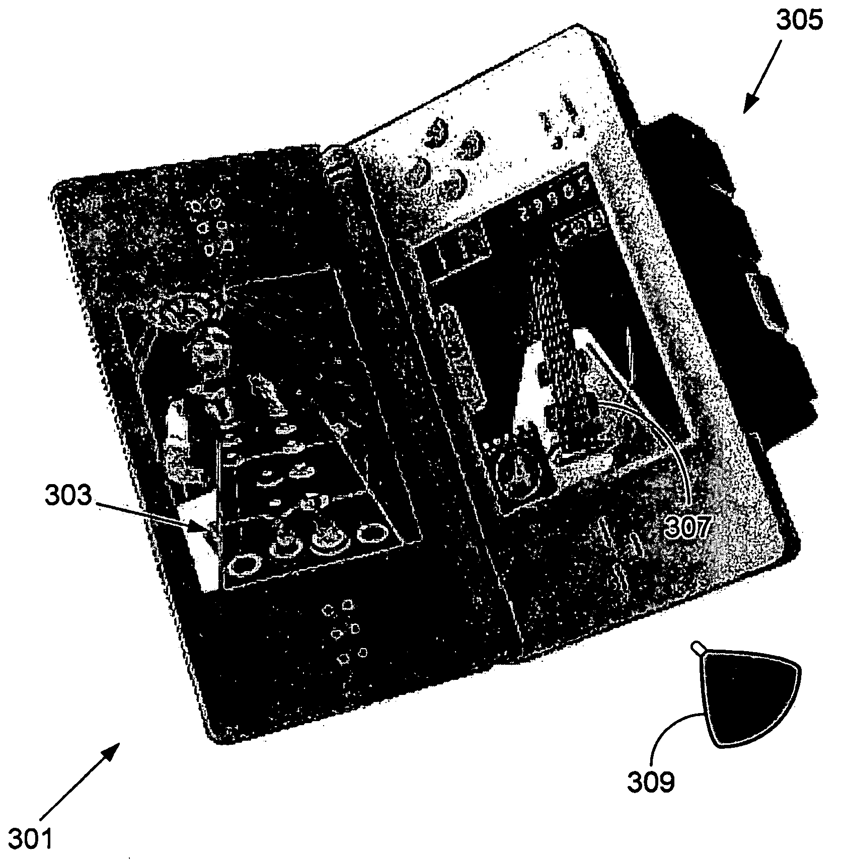 Strum processing for music video game on handheld device