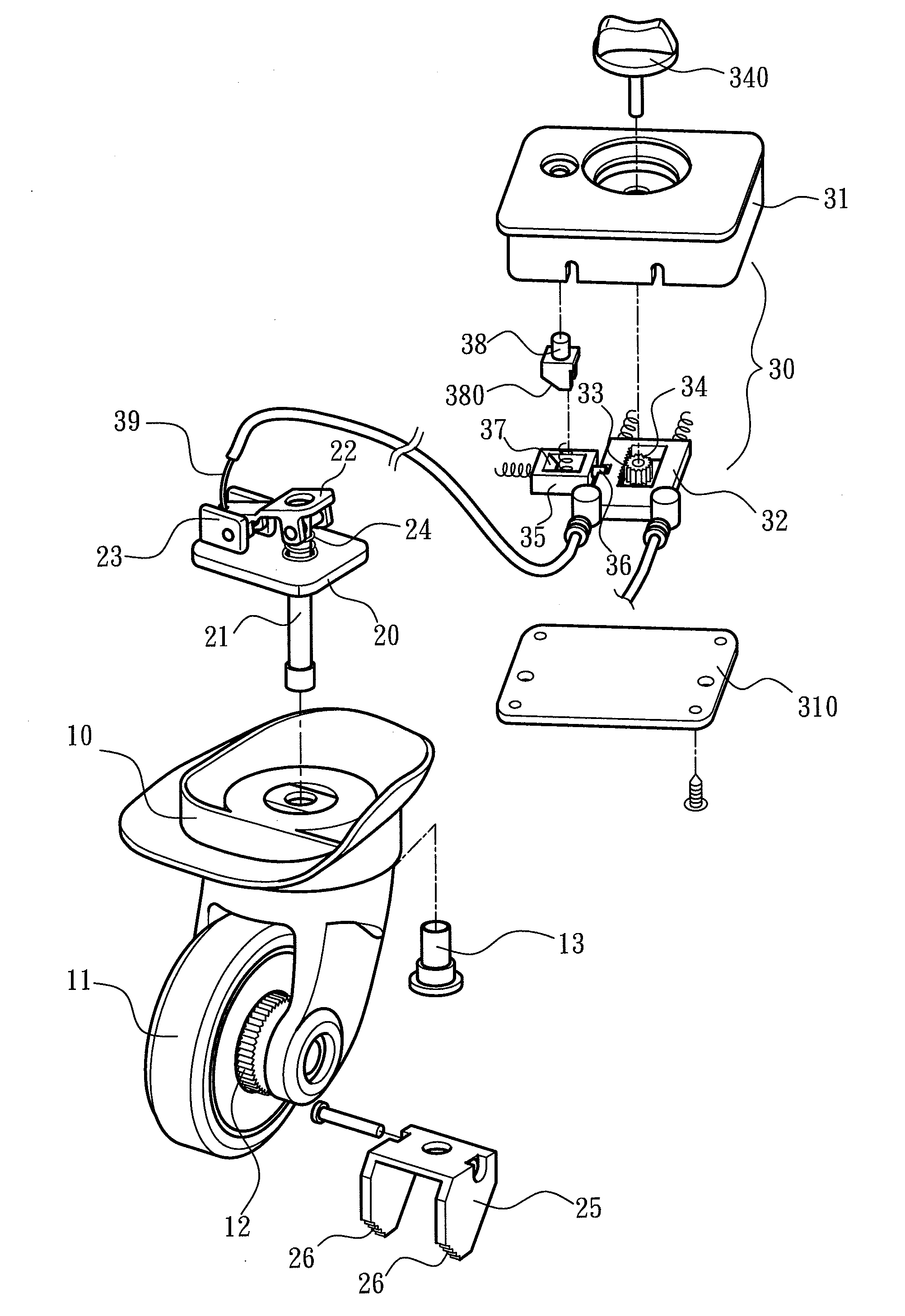 Luggage brake device