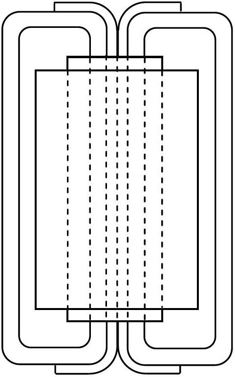 Heat dissipation method for intermediate frequency amorphous alloy shell type transformer