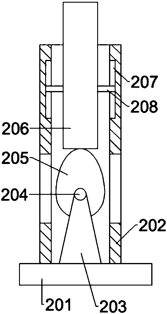 Textile size mixing device based on cam type matched hoisting