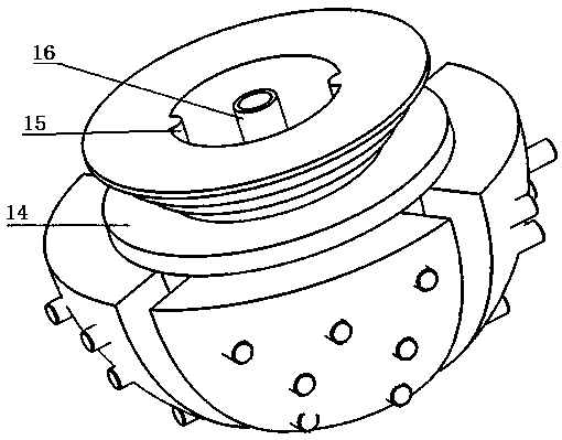 Laser drilling and mechanical grinding matching device and drilling method