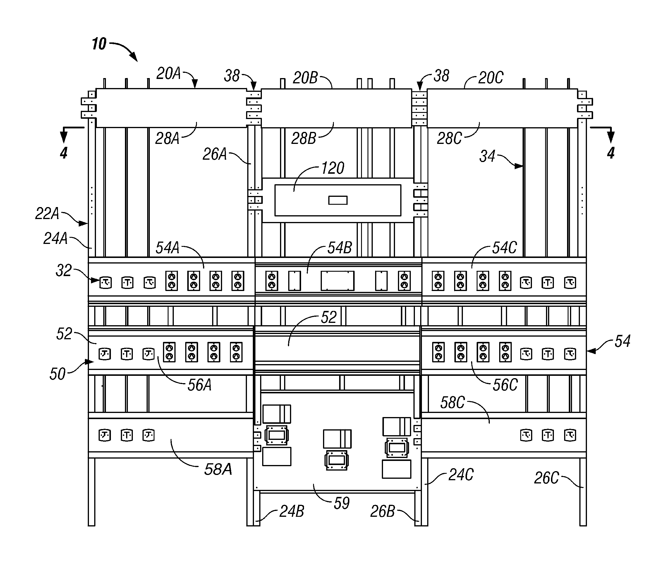 Modular in-wall medical services outlet system