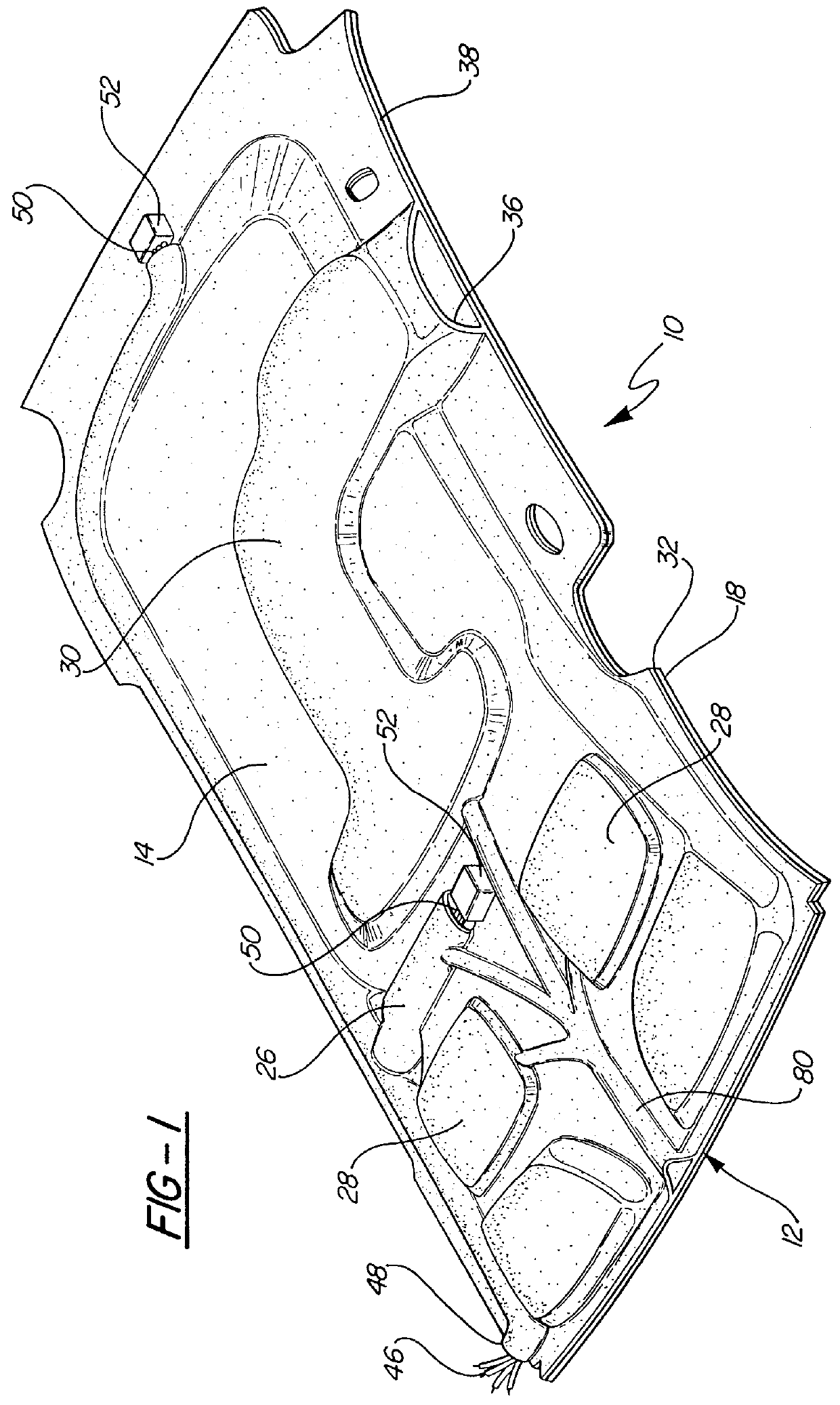 Blow molded headliner