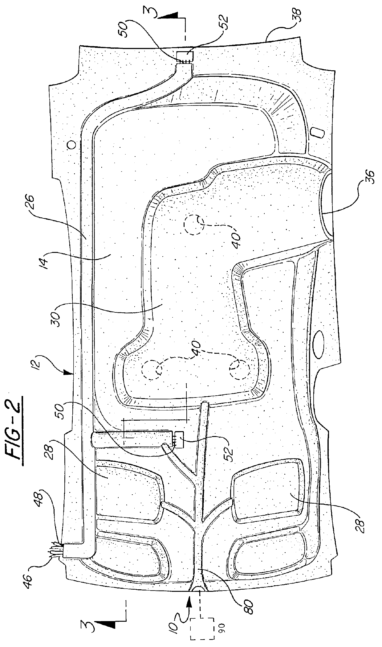 Blow molded headliner