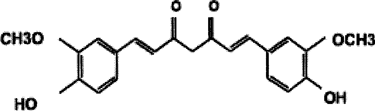 Application of curcumin in preparing tumor multi-medicine drug-resistant prevention agent