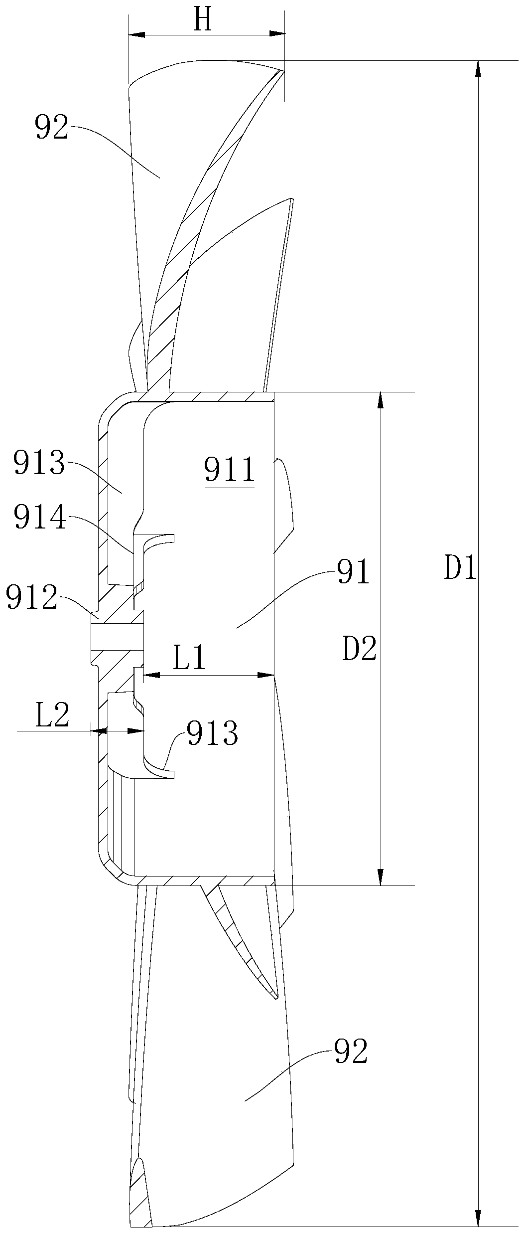 Fan blades, fan assembly, air duct part and air conditioner