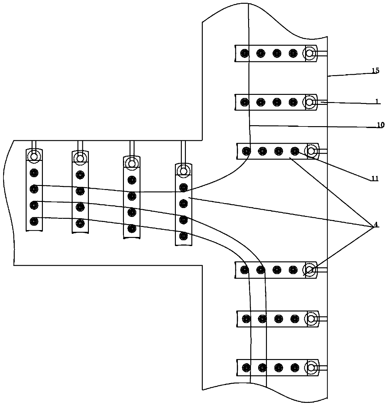 Robot power cable guiding device and system thereof