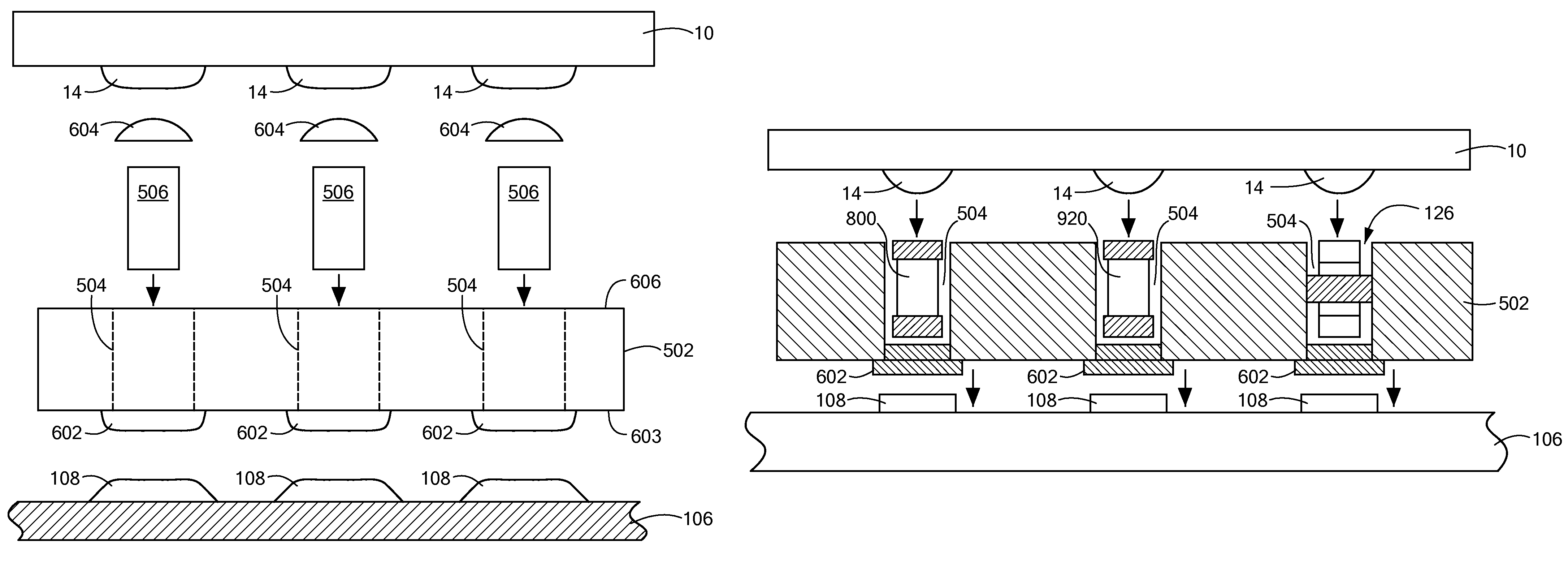 Interconnect device with discrete in-line components