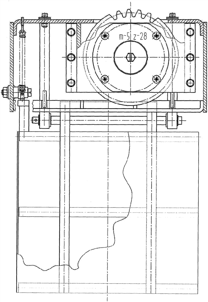 High-rail corridor elevator walking mechanism