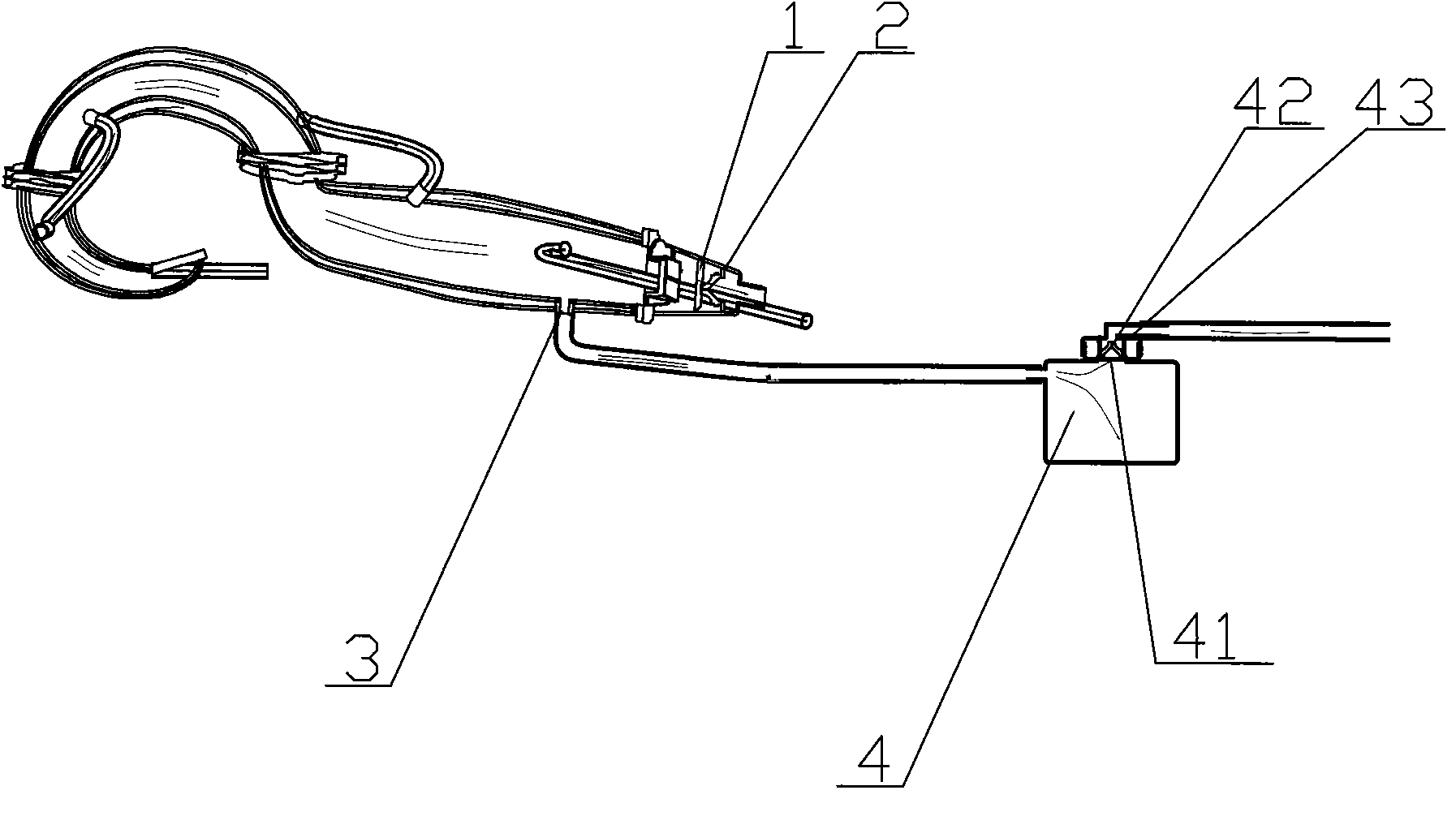 Engine exhaust pipeline of surfboard