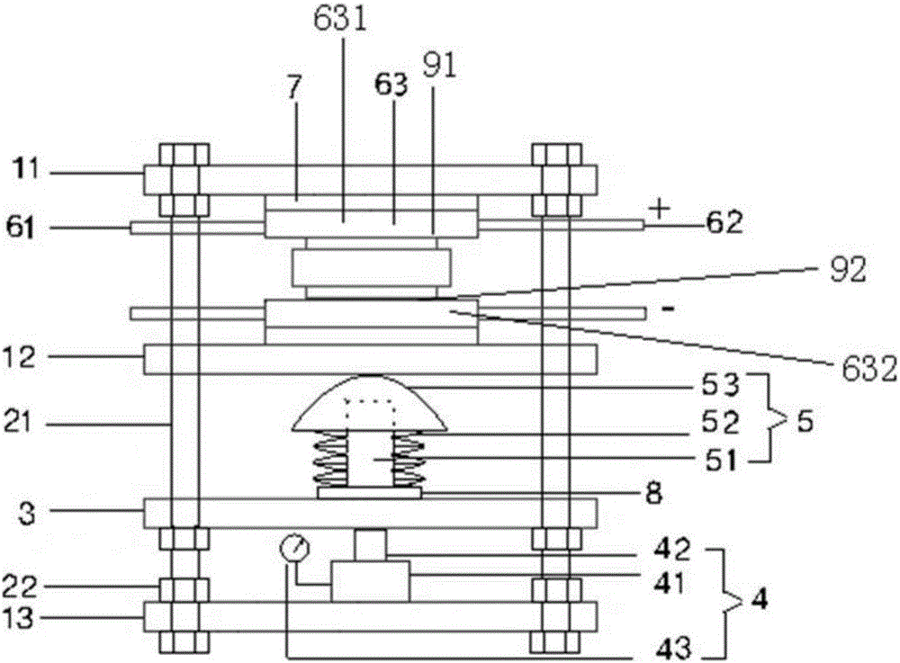 Power semiconductor device internal contact thermal resistance measurement method and measurement clamp