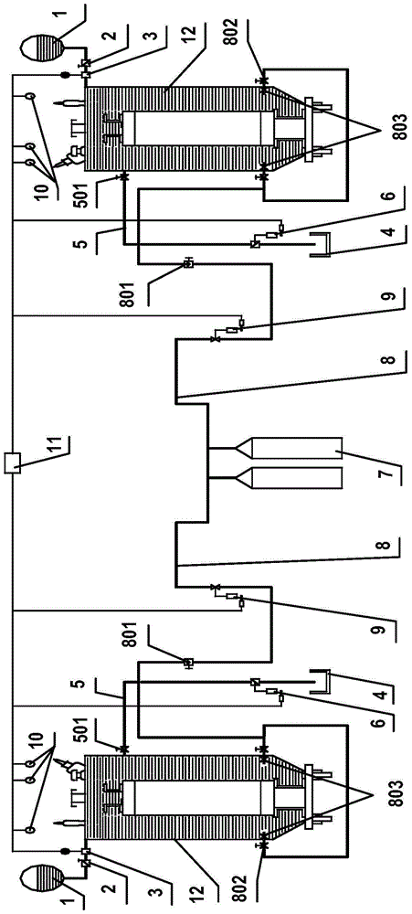 Combined distribution type oil discharge and nitrogen filling fire extinguishing system and fire extinguishing method