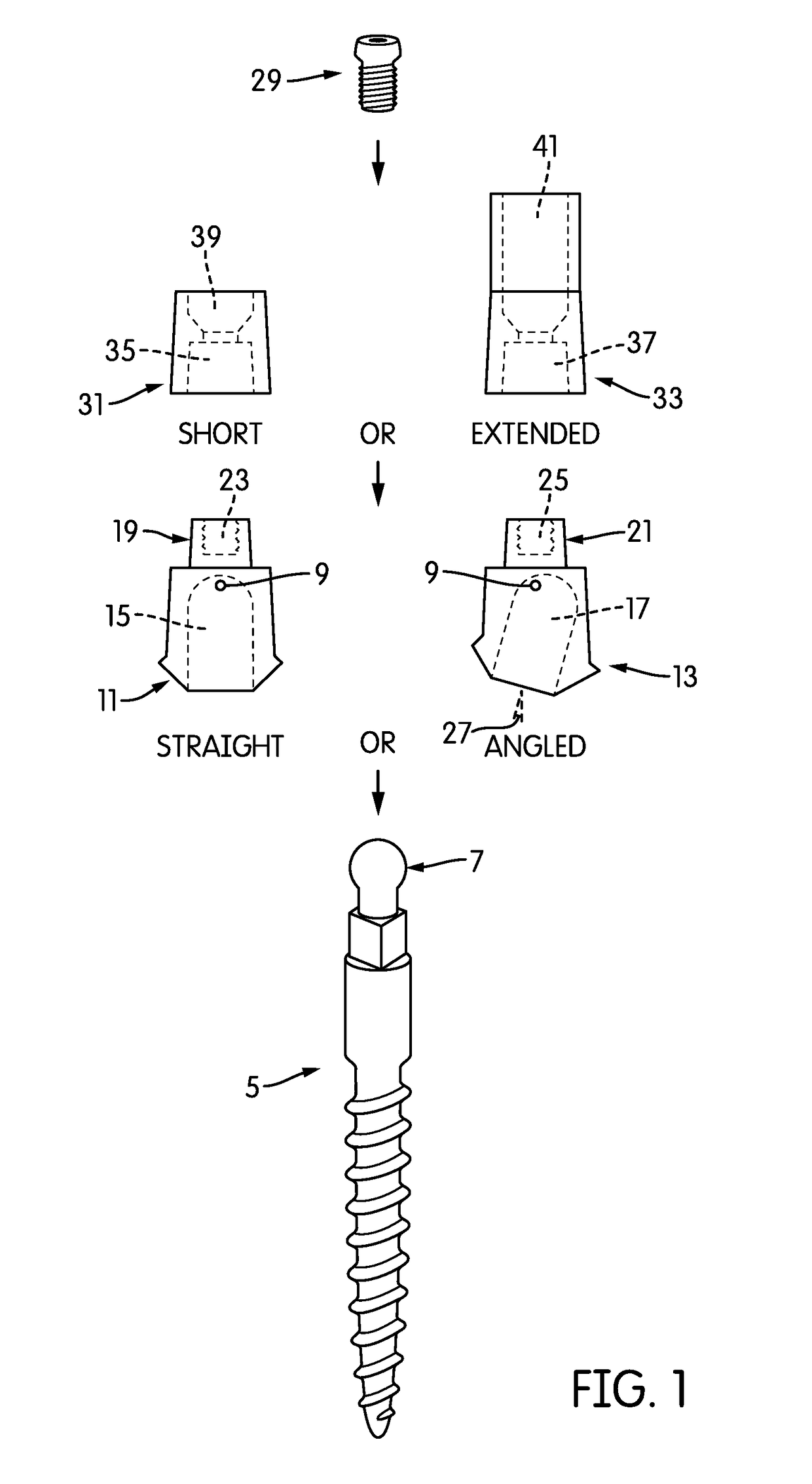 Conversion abutment for dental implants