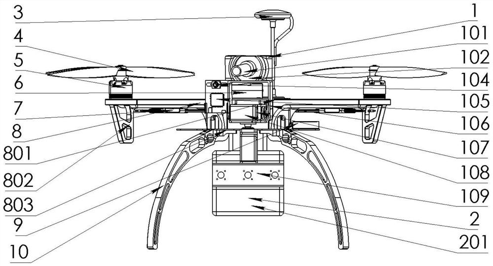 Device for mounting electromagnetic gun on unmanned aerial vehicle