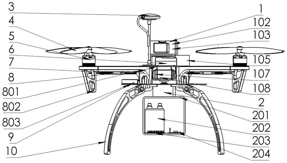 Device for mounting electromagnetic gun on unmanned aerial vehicle
