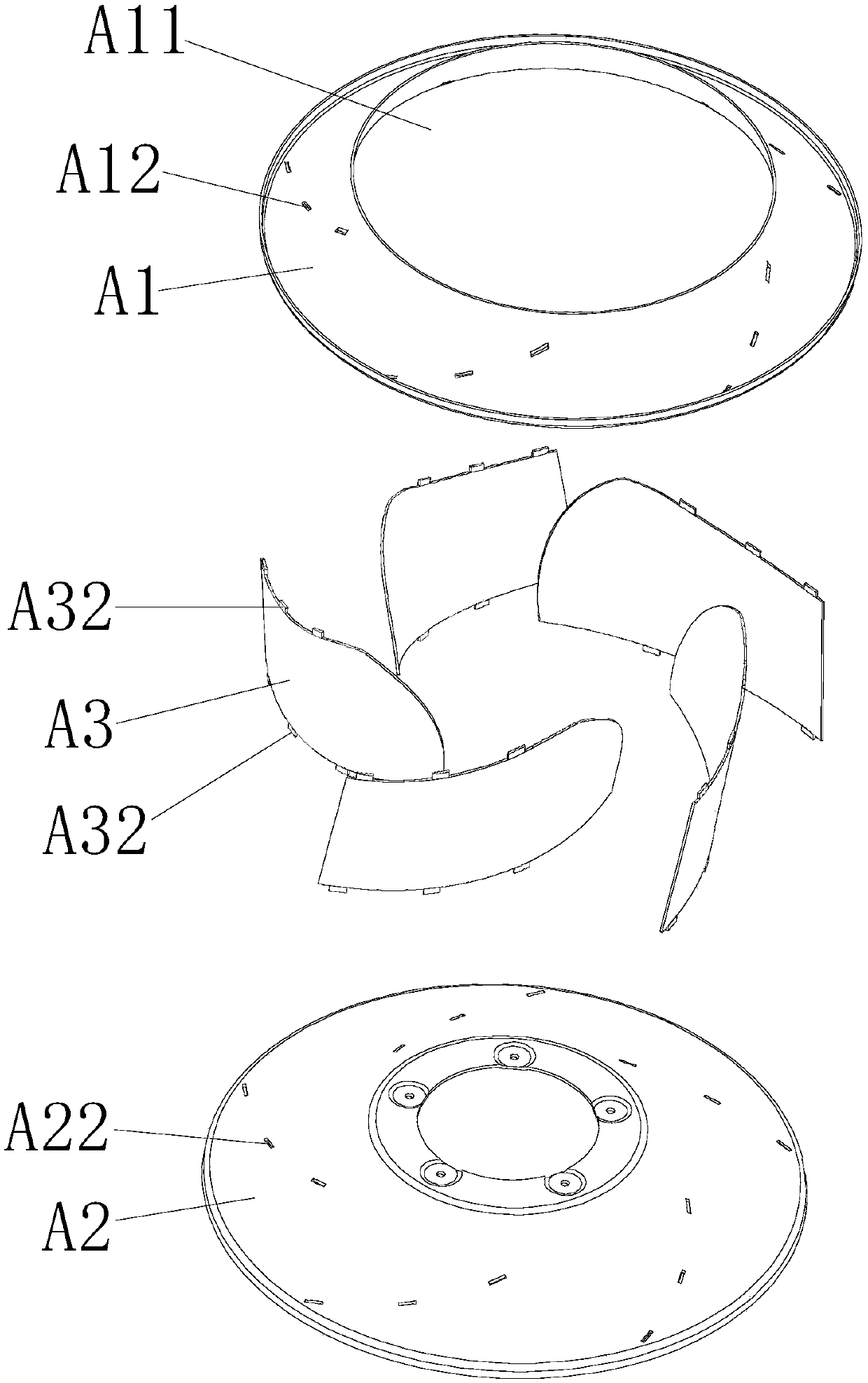 Centrifugal wind wheel, manufacturing method thereof and centrifugal fan with centrifugal wind wheel